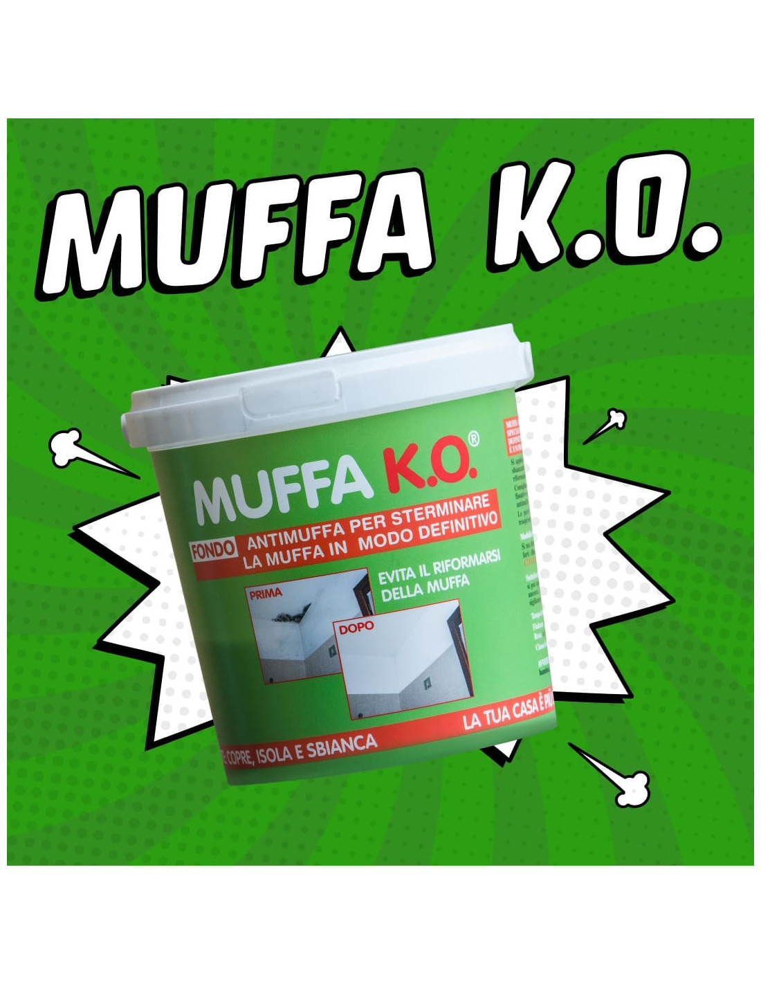 MUFFA KO LT.10 fondo antimuffa pronto all'uso bianco