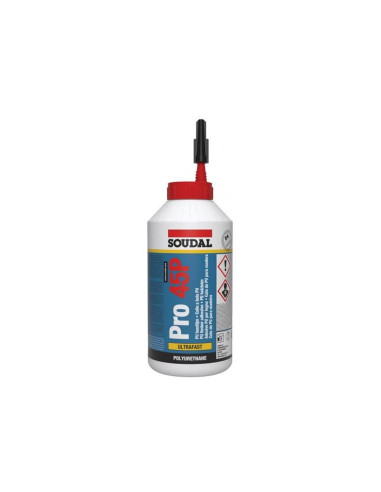 Soudal PRO 45P - Colla per legno PU resistente all'acqua750 gr