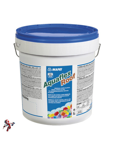 MAPEI AQUAFLEX ROOF HR BIANCO KG.5 Membrana liquida fibrata in emulsione acquosa ad alta riflettanza ed emissività termica