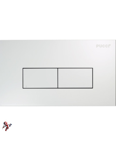 Placca Cassetta Pucci eco slim a parete bianco due pulsanti 80179560