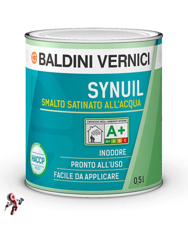 SYNUIL Smalto satinato all’acqua  Bianco 500 ml