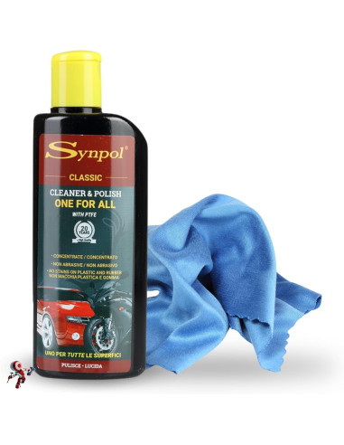 Synpol - Kit Crema Detergente più Panno in Microfibra - per Tutte le Superfici