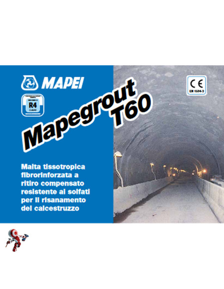 Mapei Mapegrout T60 Kg 25 Malta Tissotropica Fibrorinforzata A Ritiro Compensato