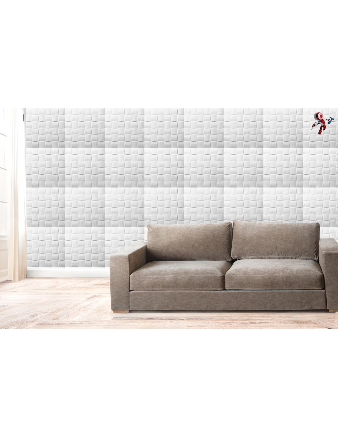Boiserie moderne in polistirolo per pareti e soffitti pannello 50x50 cm  Eudecor