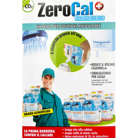 Zerocal+ 250 Grammi Ricarica Per Dosatori Anticalcare Ricarica Anticalcare Zerocal Dose 250Ml