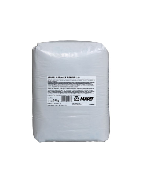 Mapei Asphalt Repair 2,0 Asfalto Plastico Pronto All’Uso sacchi da 25 kg colore nero