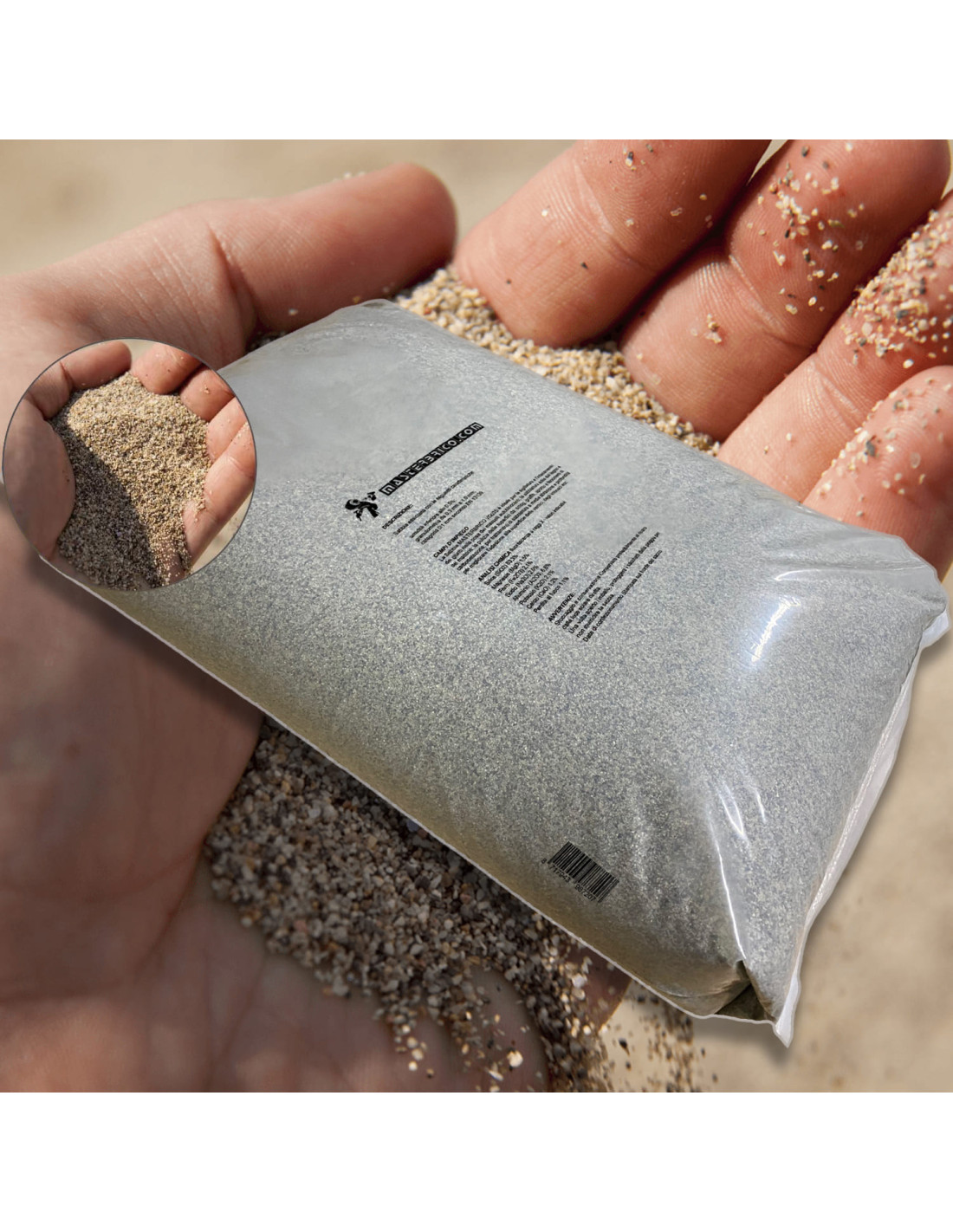 Sabbia per massetti, malta e fughe di betonelle ideale per sabbiare